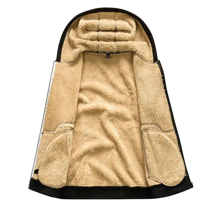 Gilben - メンズ冬ジャケット フード付き フリース