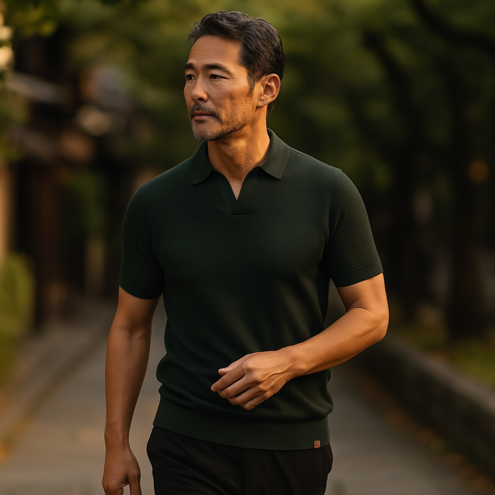 SENSE｜ラグジュアリーなボタンなしポロシャツ